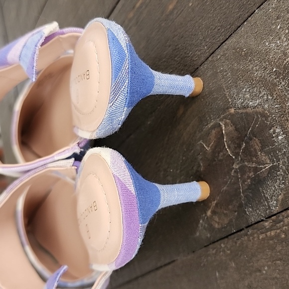 Bandolino Millie Mule Purple Multicolored Plaid Classy Pump 💜 - Picture 7 of 13